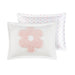 Gracie - Floral Reversible Tufted Chenille Twin Comforter Set With Flower Throw Pillow - White / Purple - Simple Home Plus