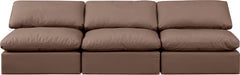 Indulge - Faux Leather 3 Seat Modular Armless Sofa - Simple Home Plus