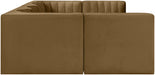 Rummi - Armless Velvet Performance Fabric Upholstered 6 Piece Modular Sectional - Simple Home Plus