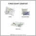 Lorelai - King Printed 5 Piece Duvet Cover Set - Multi - Simple Home Plus