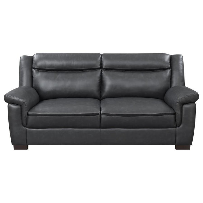Arabella - Upholstered Padded Arm Sofa - Gray - Simple Home Plus