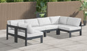 Nizuc - Outdoor Patio 6 Piece Modular Sectional With Gray Frame - Simple Home Plus