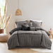 Dallas - 7 Piece Queen Comforter Set - Gray - Simple Home Plus