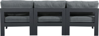 Nizuc - Outdoor Patio 3 Seat Armless Modular Sofa With Gray Frame - Simple Home Plus