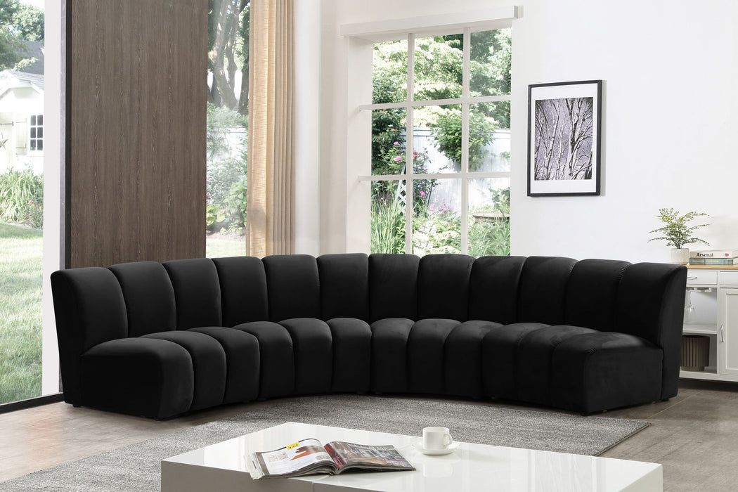 Infinity - 4 Piece Velvet Modular Sectional - Simple Home Plus