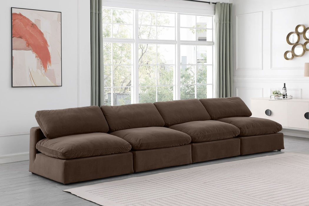 Comfy - Velvet Modular Armless Sofa 4 Seats - Simple Home Plus