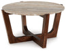 Tanidore - Warm Brown - Round Cocktail Table - Simple Home Plus