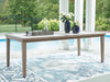 Rainier Ranch - Rectangle Dining Table With Umbrella Option - Brown / Beige - Simple Home Plus