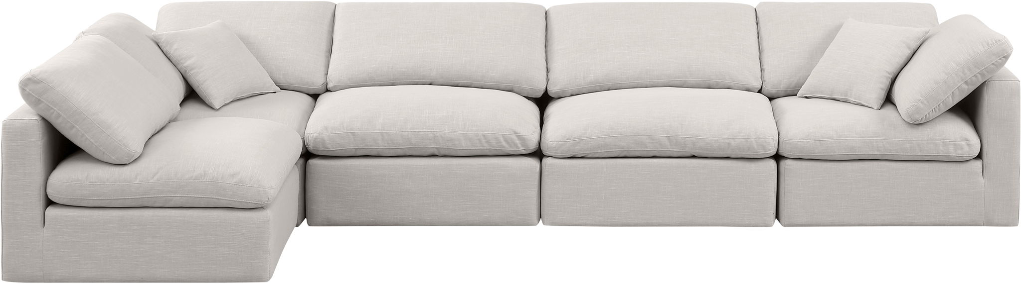 Indulge - Linen 5 Piece Modular Sectional - Simple Home Plus