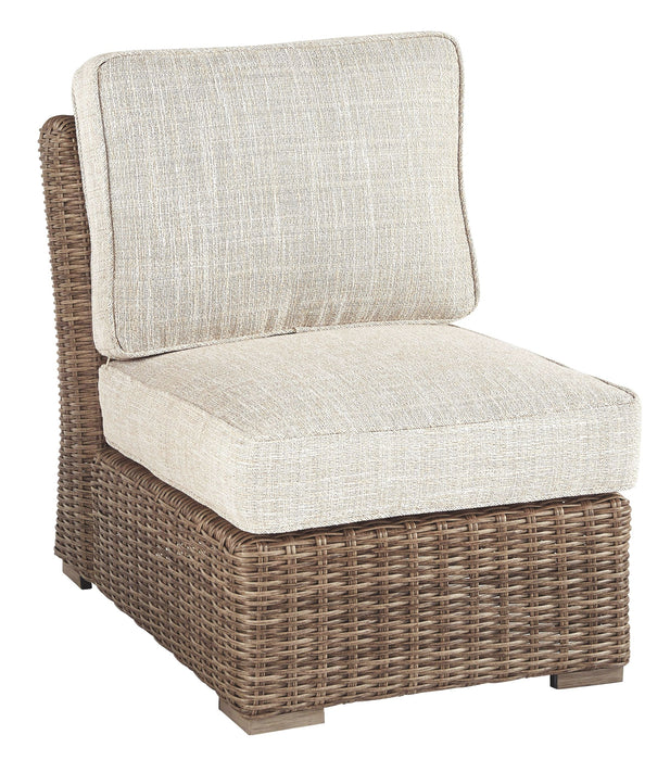 Beachcroft - Beige - Armless Chair w/Cushion - Simple Home Plus