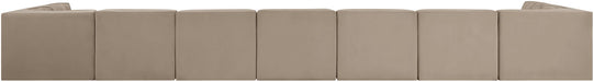 Rummi - Armless Velvet Performance Fabric Upholstered 9 Piece Modular Sectional - Simple Home Plus