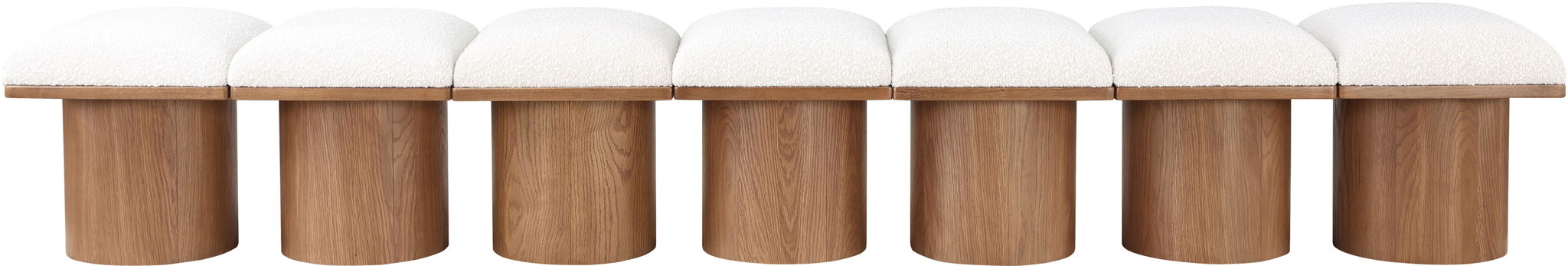 Pavilion - 7 Piece Modular Bench With Brown Base - Simple Home Plus