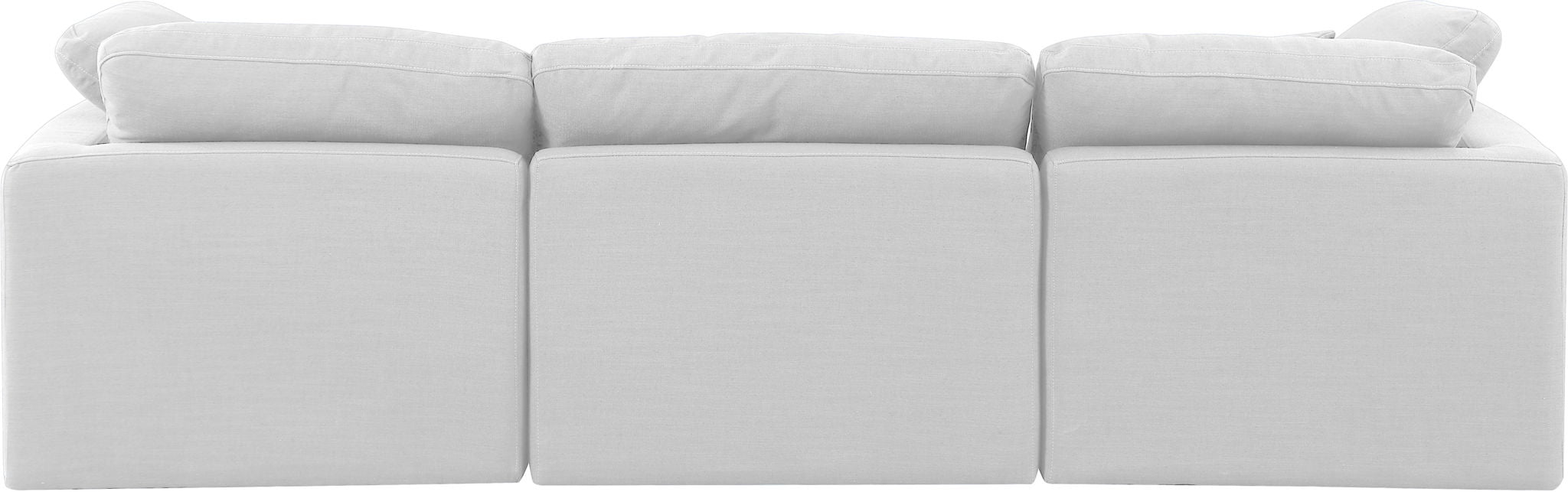 Indulge - Linen 3 Piece Modular Sofa - White - Simple Home Plus