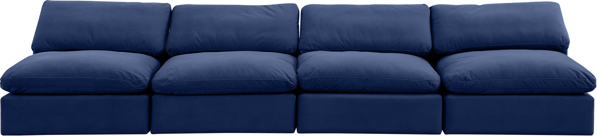 Comfy - Velvet Modular Armless Sofa 4 Seats - Simple Home Plus
