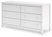 Hallityn - White - Six Drawer Dresser - Simple Home Plus