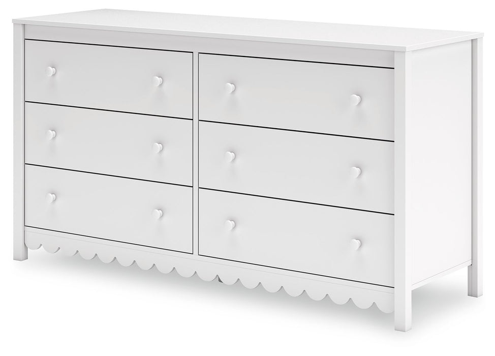 Hallityn - White - Six Drawer Dresser - Simple Home Plus