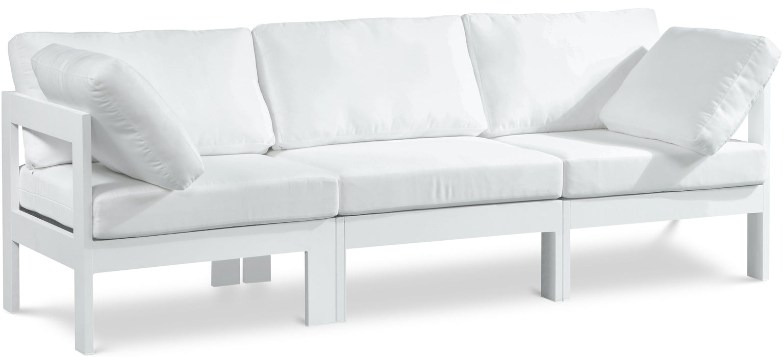 Nizuc - Outdoor Patio 3 Seat Modular Sofa With White Frame - Simple Home Plus