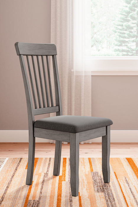 Shullden - 5 Pc. - Drop Leaf Table, 4 Side Chairs - Gray - Simple Home Plus