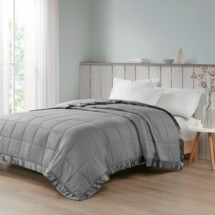 Cambria - King Premium Oversized Hypoallergenic Down Alternative Blanket With 3M Moisture Treatment - Charcoal - Simple Home Plus