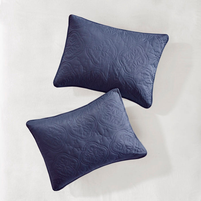 Oakley - 3 Piece Reversible Bedspread Set - Navy - Simple Home Plus
