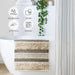 Asher - 20" x 32" Woven Texture Stripe Bath Rug - Black - Simple Home Plus