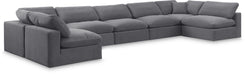 Comfy - 7 Piece Velvet Modular Armless Sectional - Simple Home Plus