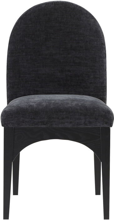 Waldorf - Chenille Dining Side Chair With Black Legs - Simple Home Plus