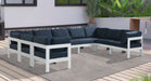 Nizuc - Outdoor Patio 9 Piece Modular Sectional With White Frame - Simple Home Plus