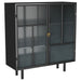 Dalia - 2 Door Accent Storage Cabinet With Shelving - Black - Simple Home Plus