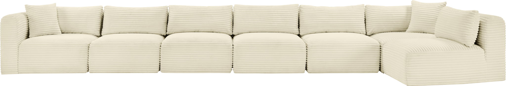Shaggy - 7 Piece Modular Sectional - Simple Home Plus