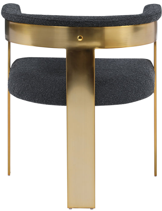 Romeo - Boucle Dining Chair With Gold Base (Set of 2) - Simple Home Plus