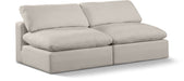 Comfy - Linen Modular Armless Sofa 2 Seats - Simple Home Plus
