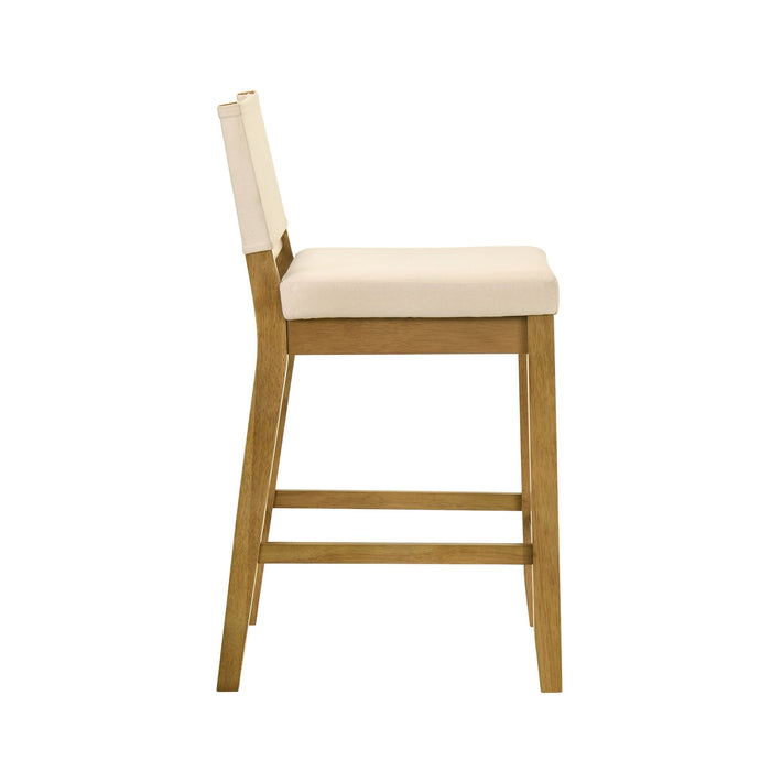 Yaneli - Contemporary Natural Wood Counter Height Kitchen Bar Stool - Simple Home Plus