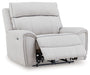 Social Pointe - Pearl / Ash - Power Recliner / Adjustable Headrest - Simple Home Plus