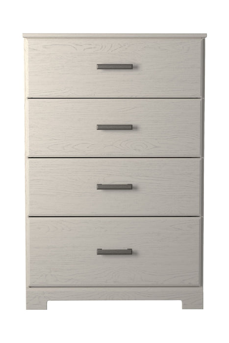 Stelsie - White - Four Drawer Chest - Simple Home Plus
