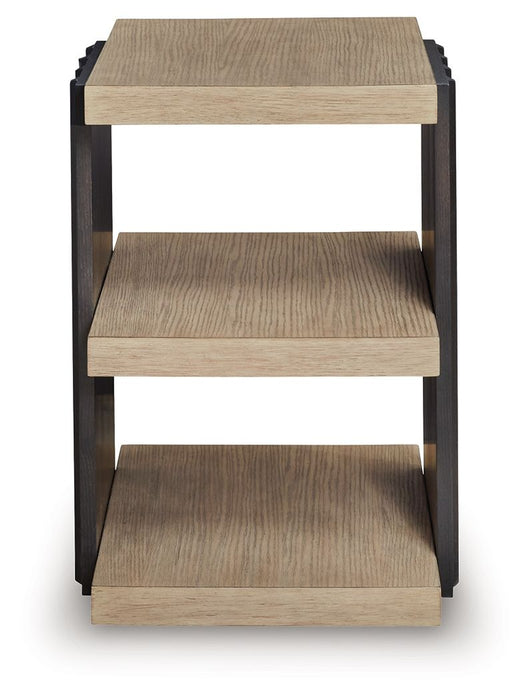 Rylandyn - Rectangular End Table - Black / Light Brown - Simple Home Plus