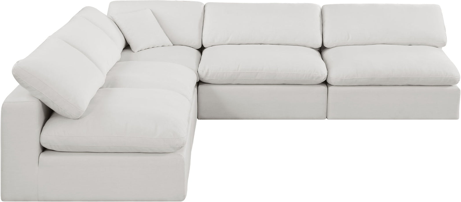 Comfy - 5 Piece Linen Modular Corner Armless Sectional - Simple Home Plus