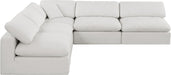 Comfy - 5 Piece Linen Modular Corner Armless Sectional - Simple Home Plus