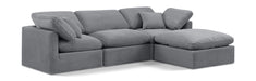 Indulge - Velvet 4 Piece Modular Sectional With Chaise - Simple Home Plus