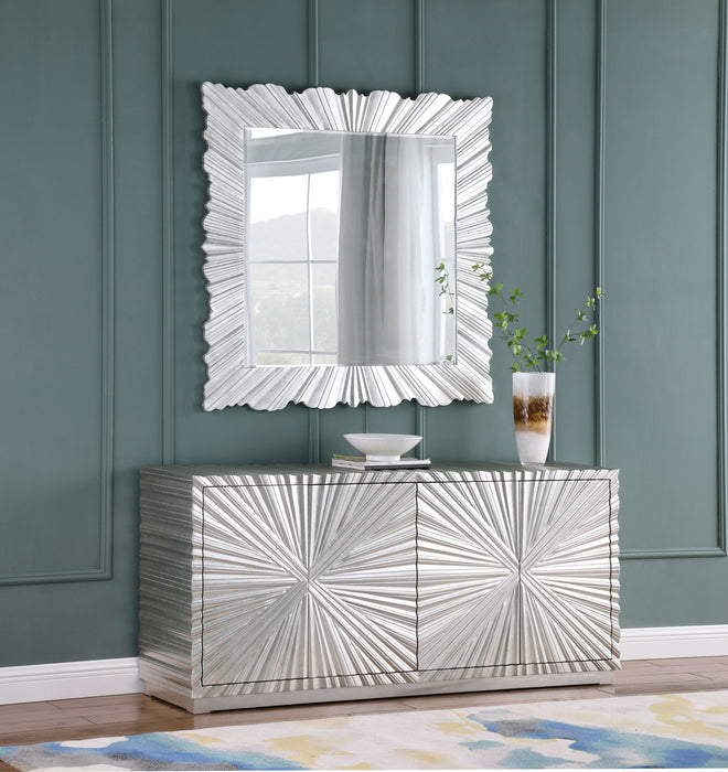 Silverton - Leaf Mirror - Silver - Simple Home Plus
