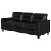 Scotland - Faux Leather Upholstered Track Arm Sofa - Simple Home Plus
