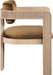 Sacha - Velvet Dining Chair With Natural Base (Set of 2) - Saddle - Simple Home Plus