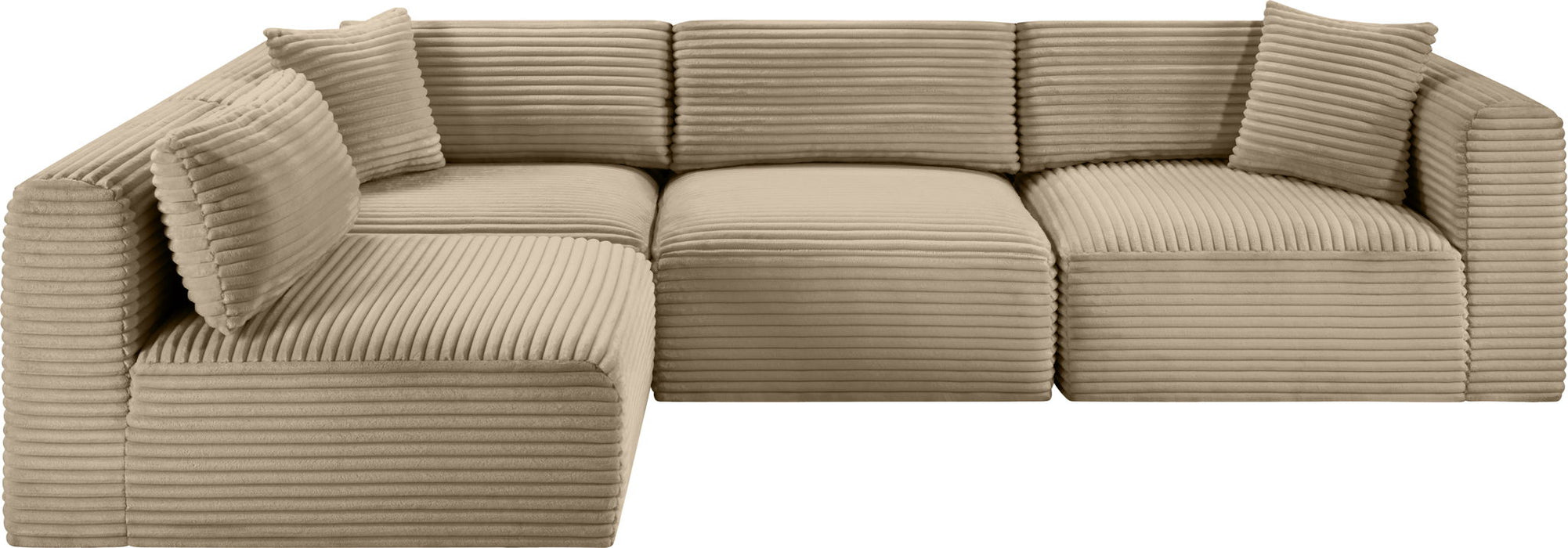 Shaggy - Fabric 4 Piece Modular Sectional - Simple Home Plus