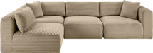 Shaggy - Fabric 4 Piece Modular Sectional - Simple Home Plus