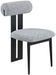 Dario - Boucle Dining Chair With Black Frame (Set of 2) - Simple Home Plus