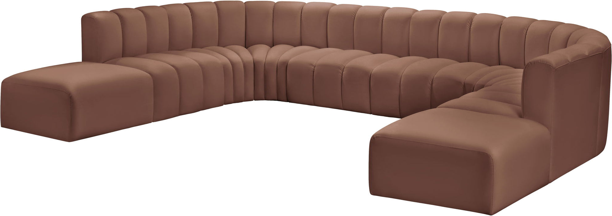 Arc - Faux Leather Modular Sectional - Simple Home Plus
