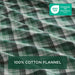 Flannel - 4 Piece California King Sheet Set - Green Plaid - Simple Home Plus