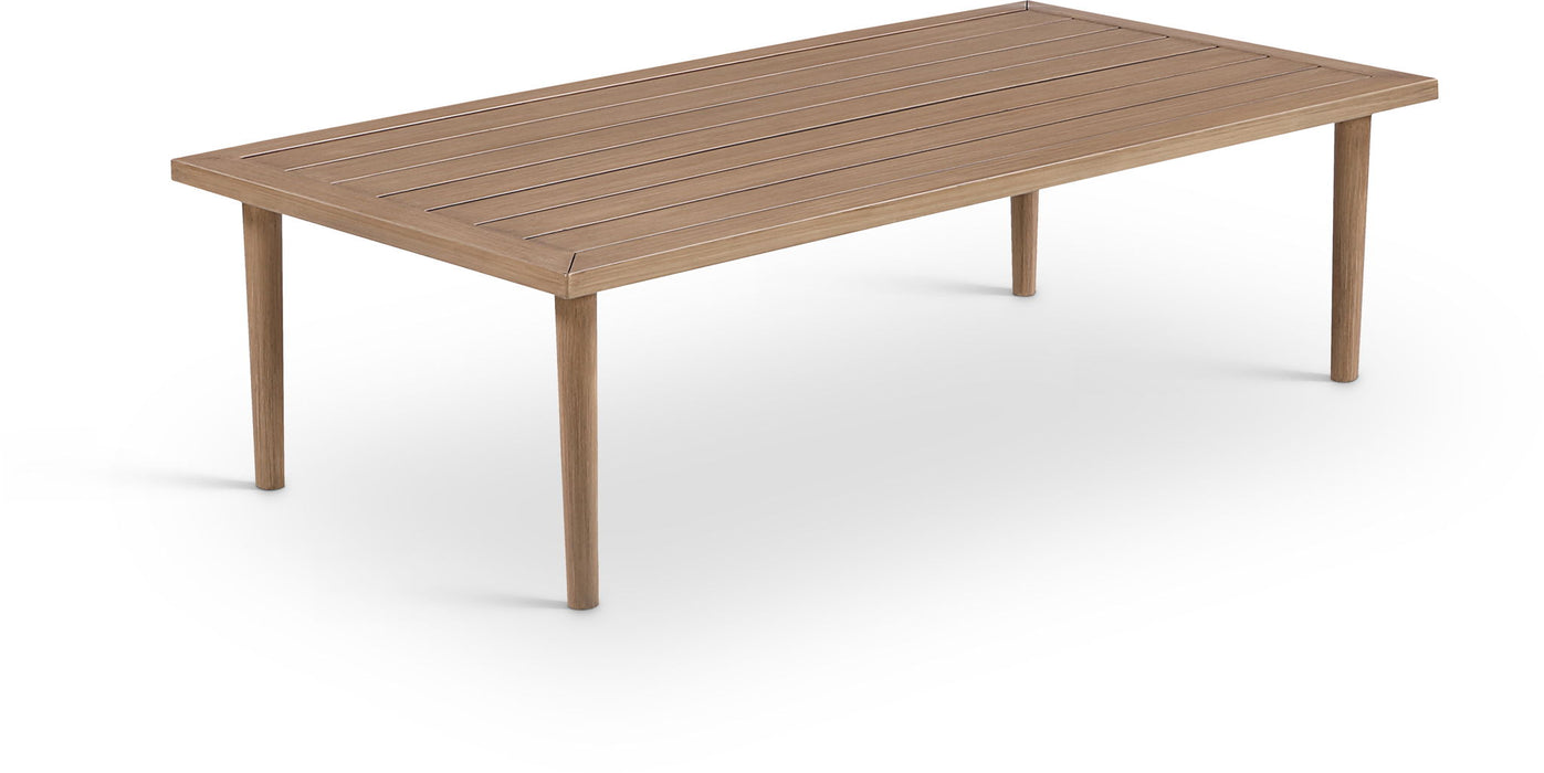 Laguna - Aluminum Outdoor Patio Coffee Table - Natural - Simple Home Plus