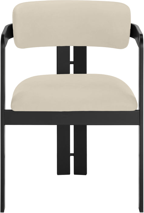 Aurum - Vegan Leather Upholstered Dining Chair With Graphite Black Base (Set of 2) - Simple Home Plus