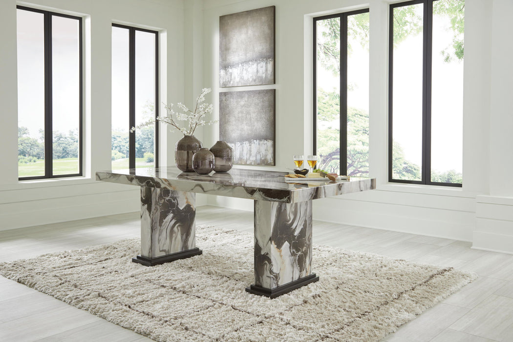 Jeshina - Dining Table - Dark Brown / Beige - Simple Home Plus